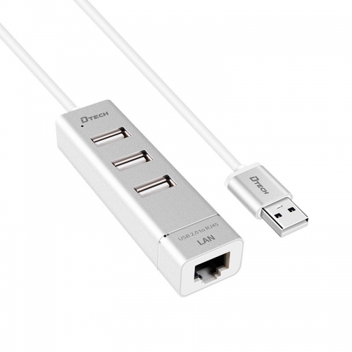 DTECH帝特DT-303 USB 2.0 轉 2.0 HUB 集線器+百兆網卡