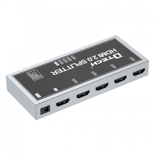 DTECH帝特DT-7214 HDMI分配器一進四出真4K60HZ EDID CEC 18Gbps速率3D