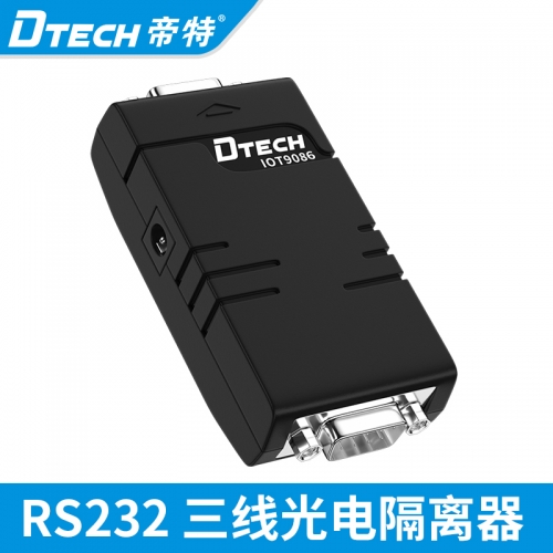 DTECH帝特IOT9086工業(yè)級RS232三線串口光電隔離雙向保護(hù)器高速300bps~1Mbps寬壓5V-12V 600W防雷防浪涌-40℃~85℃